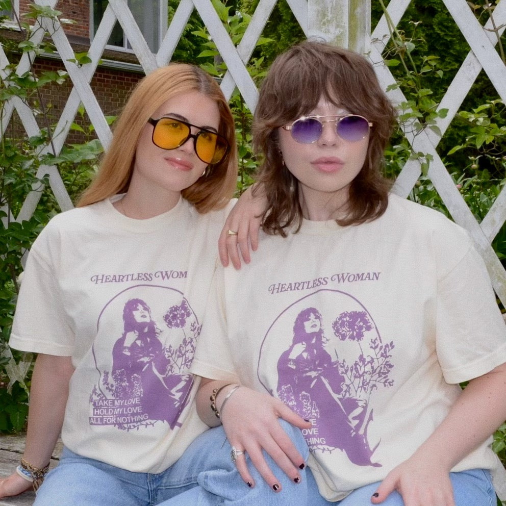 Heartless Woman Cream & Lilac Short Sleeve Tee