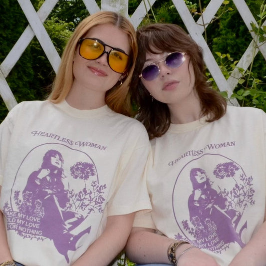 Heartless Woman Cream & Lilac Short Sleeve Tee