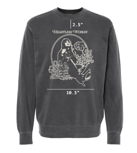 Heartless Woman Pepper Black Crew Neck Sweatshirt